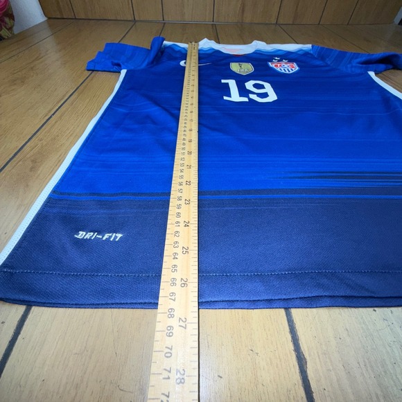 Nike US Womens Soccer Jersey Julie Johnston 19 Blue Dri Fit Authentic Size S - Picture 8 of 12